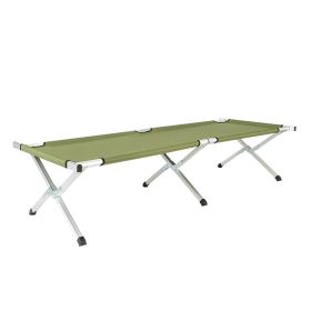 Portable Folding Camping Bed With Tote Bag - Army Green (Option: Army green)