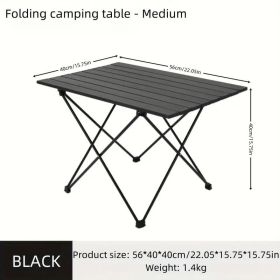 Portable folding aluminum table for outdoor picnics, camping and barbecues.This is a simple and laid back aluminum table available in large (size: Middling)